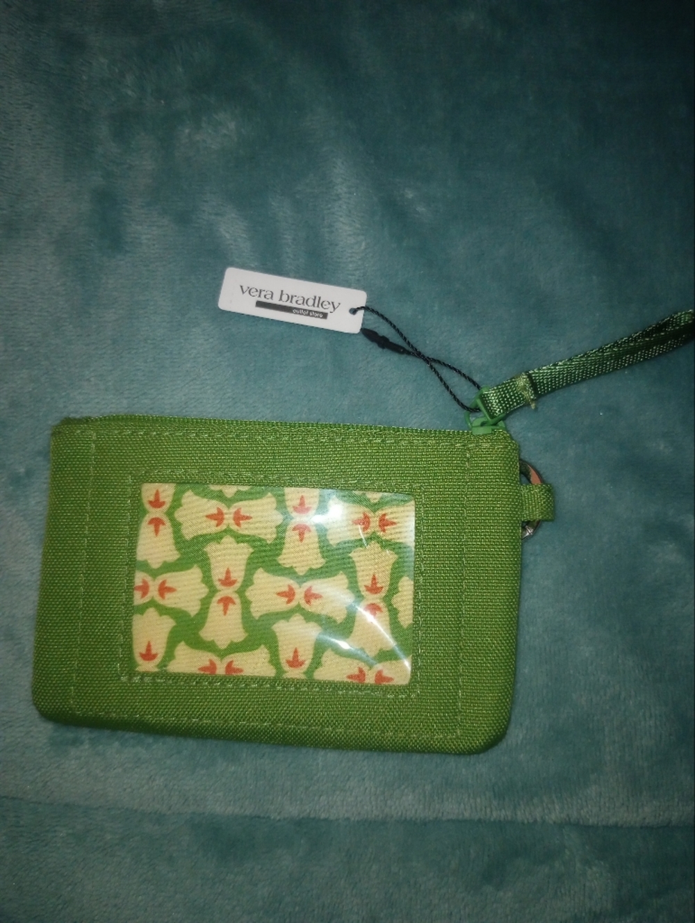 Vera Bradley Green ID Wristlet